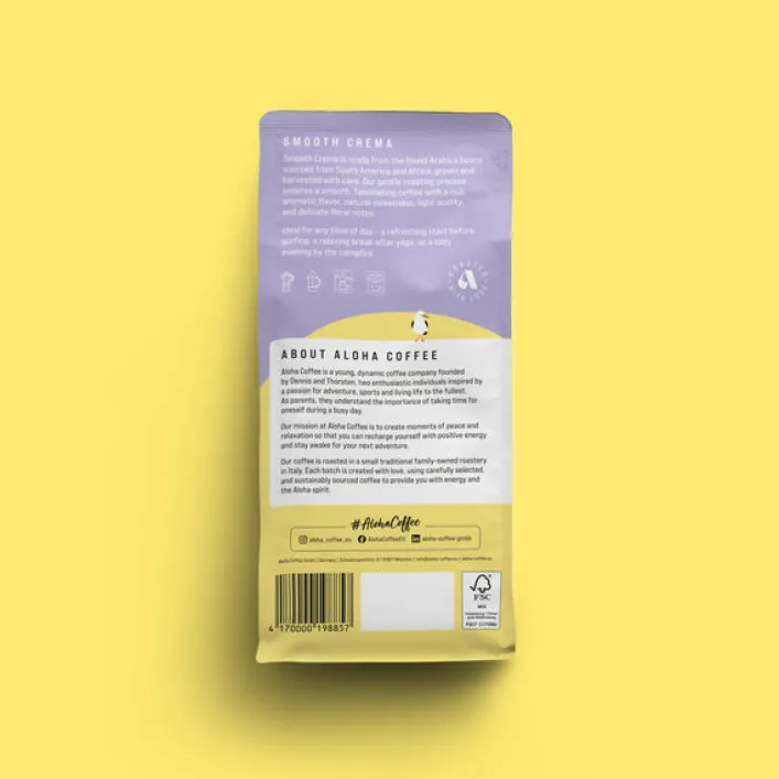 Aloha Coffee Smooth Crema ganze Bohne