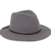 Brixton Wesley Fedora Hut Heather Grey