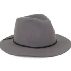 Brixton Wesley Fedora Hut Heather Grey