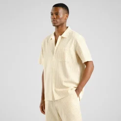 Dedicated Shirt Brantevik Work Stripe Yellow