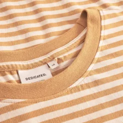 Dedicated Stockholm Stripes Gold Yellow T-Shirt