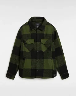 Denby Fuzzy Shacket SCHWARZ/LODENGRÜN