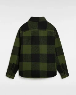 Denby Fuzzy Shacket SCHWARZ/LODENGRÜN