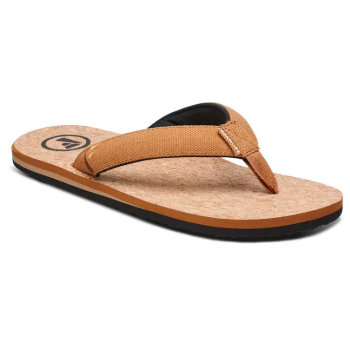 FoamLife Mully Kork Flip Flop Hellbraun