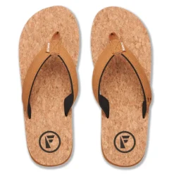 FoamLife Mully Kork Flip Flop Hellbraun