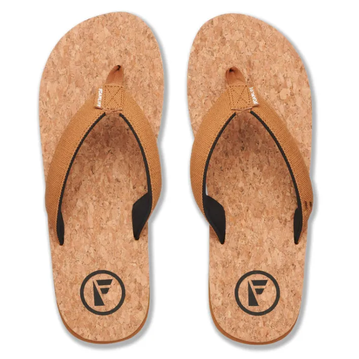 FoamLife Mully Kork Flip Flop Hellbraun