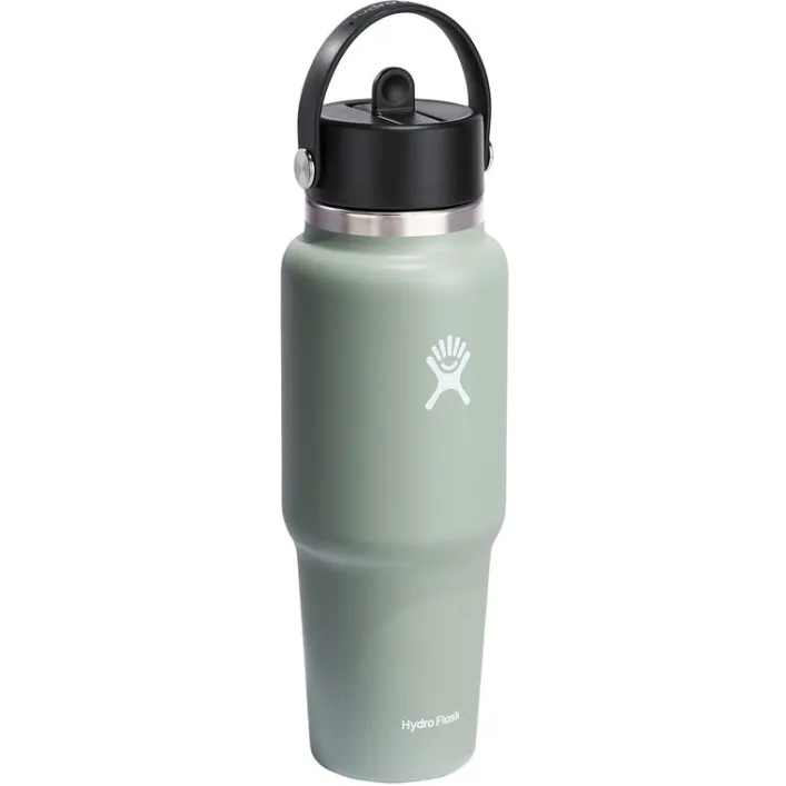 Hydro Flask 32oz Wide Flex Straw Travel Agave Trinkflasche