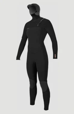 O'neill Damen Hyperfreak 5/4+ Chest Zip Neoprenanzug mit Kapuze