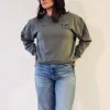 Palu Damen Sweatshirt Cropped Label Comfort