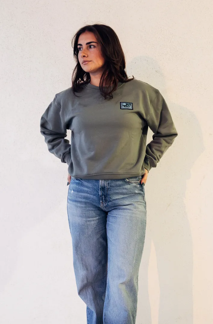 Palu Damen Sweatshirt Cropped Label Comfort