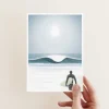 Postkarte Studio Trev "Schneesurfen"