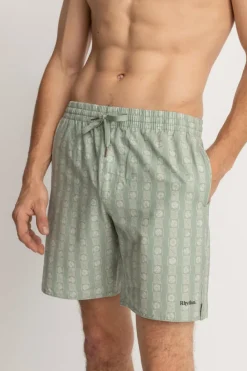 Rhythm – Strandshorts mit Kachelstreifen