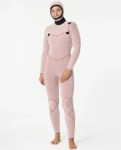 Rip Curl Damen Flashbomb 6/4 Neoprenanzug mit Kapuze und Frontreißverschluss