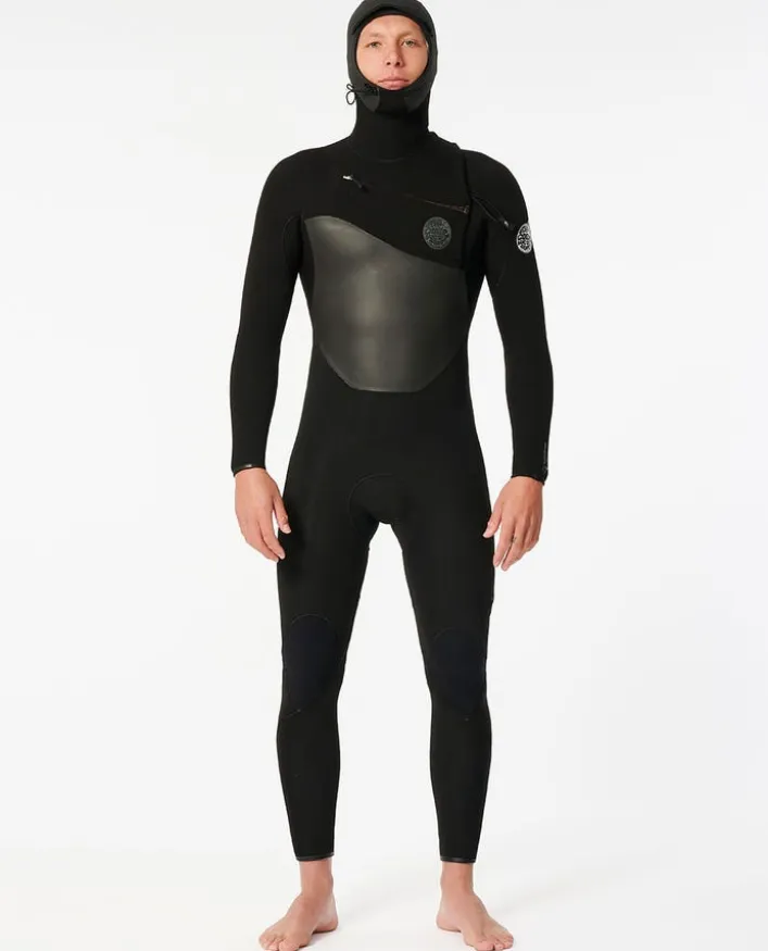 Rip Curl Flashbomb 6/4 Neoprenanzug mit Kapuze und Brustreißverschluss