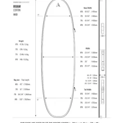 ROAM Boardbag Surfboard Coffin 7.0 Doppel Triple