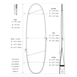 ROAM Boardbag Surfboard Tech Bag Funboard 8.0
