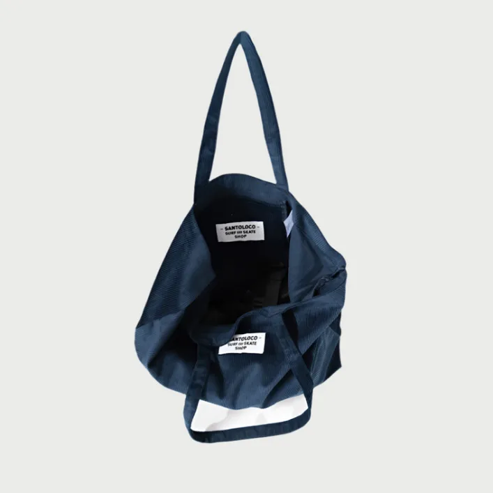 SantoLoco Tote Bag Corduroy Dark Navy