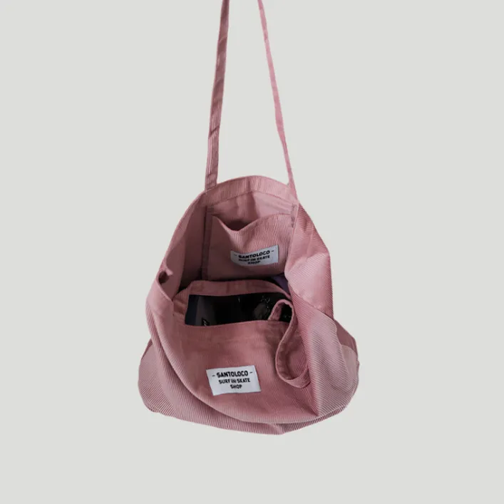 SantoLoco Tote Bag Corduroy Old Rose