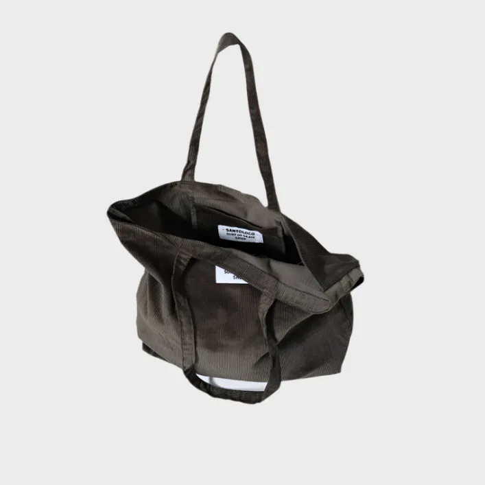 SantoLoco Tote Bag Corduroy Dark Green