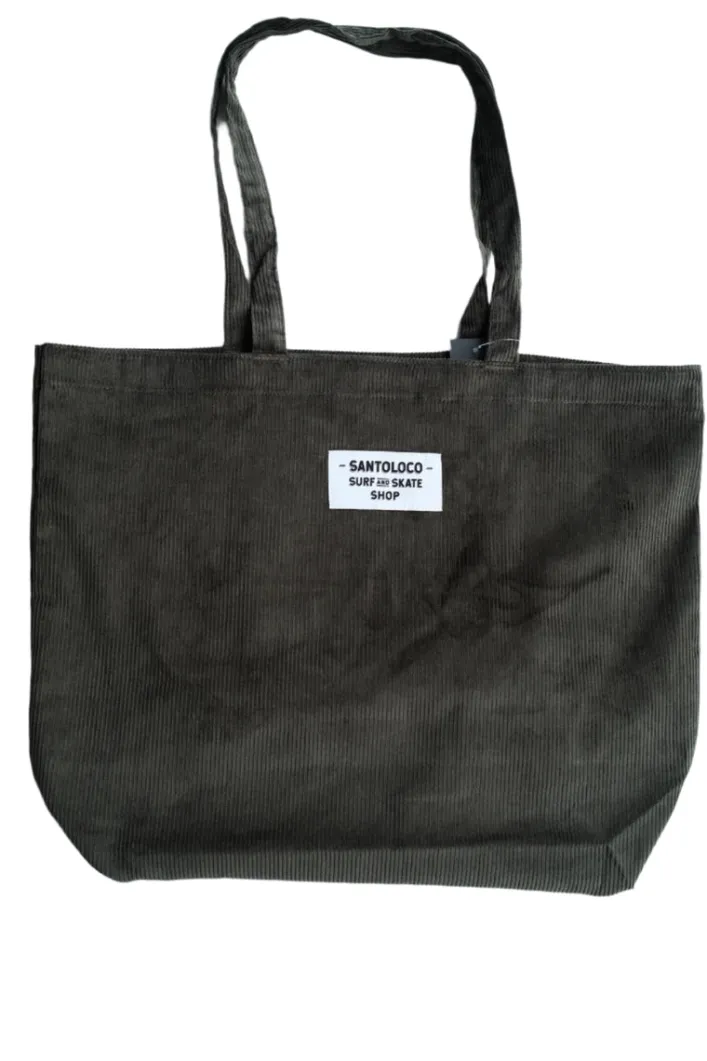 SantoLoco Tote Bag Corduroy Dark Green