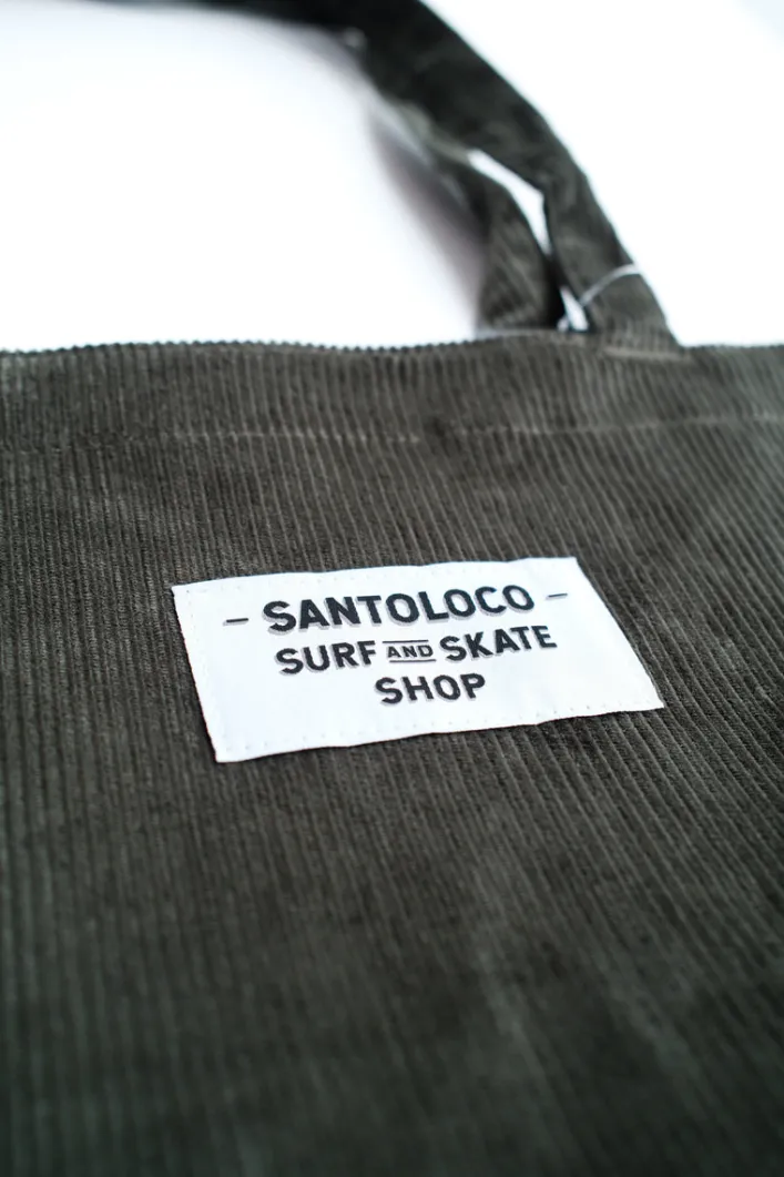 SantoLoco Tote Bag Corduroy Dark Green