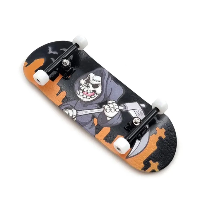 Spitboards 34mm rundes Emblem Fingerboard Sensenmann