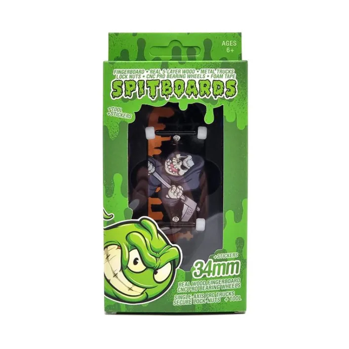 Spitboards 34mm rundes Emblem Fingerboard Sensenmann